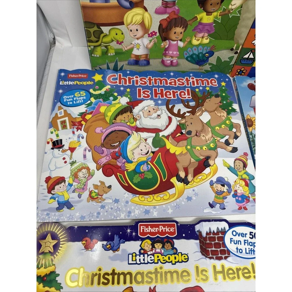 LOT 6 Lift the Flap Board Books Fisher Price Little People Dinosaur Train Maisy'